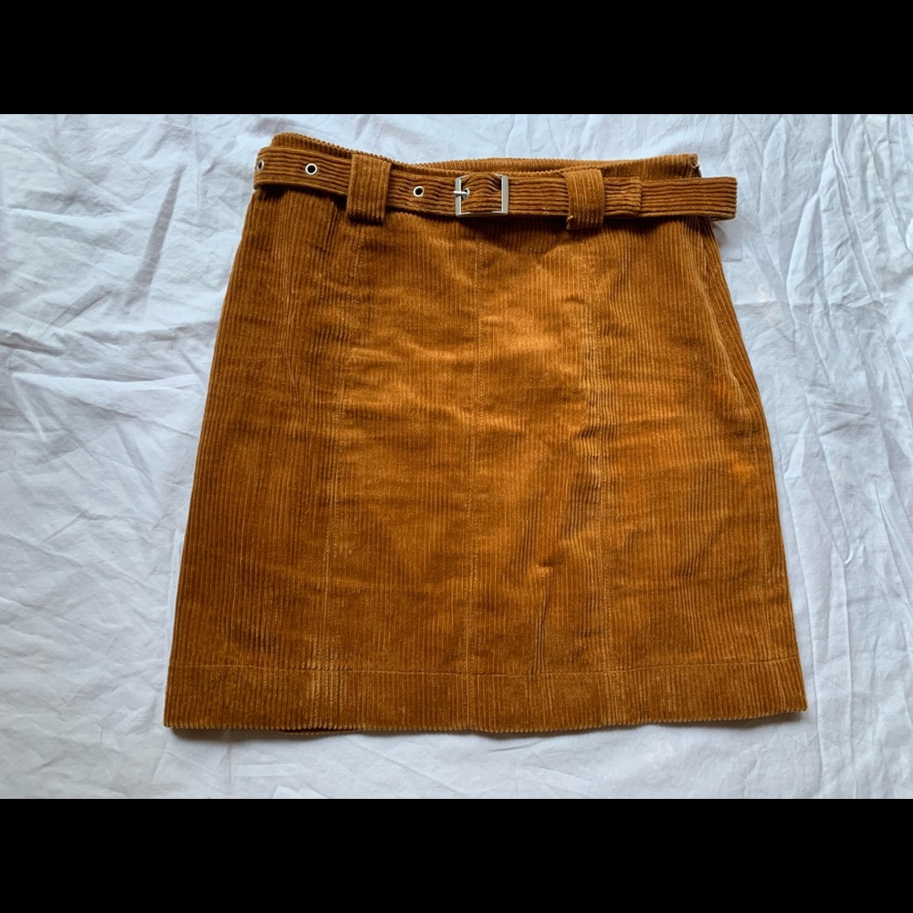 Urban Outfitters Belted Corduroy Mini Skirt